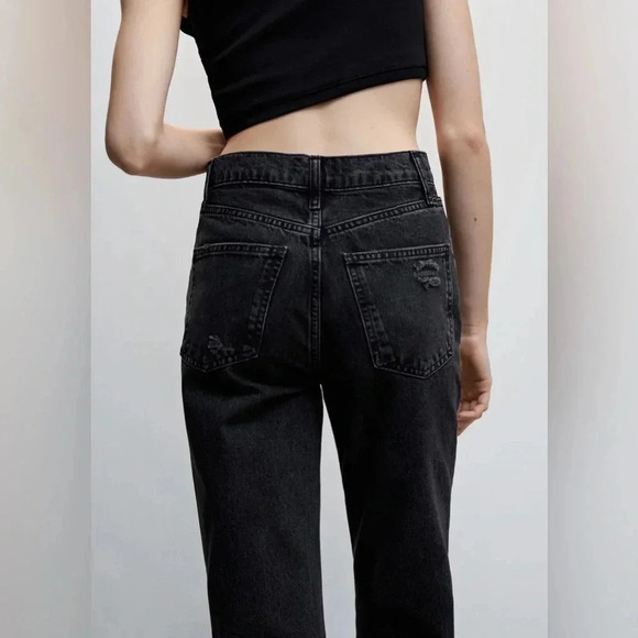 Mango ripped high-rise straight jeans NWT - Picture 5 of 7